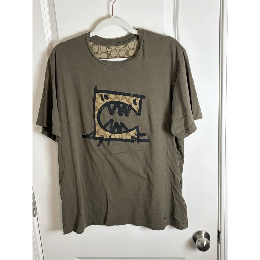 Coach x Guang Yu Green Rexy Graffiti Signature Graphic T-Shirt, Men's Size X-Lg